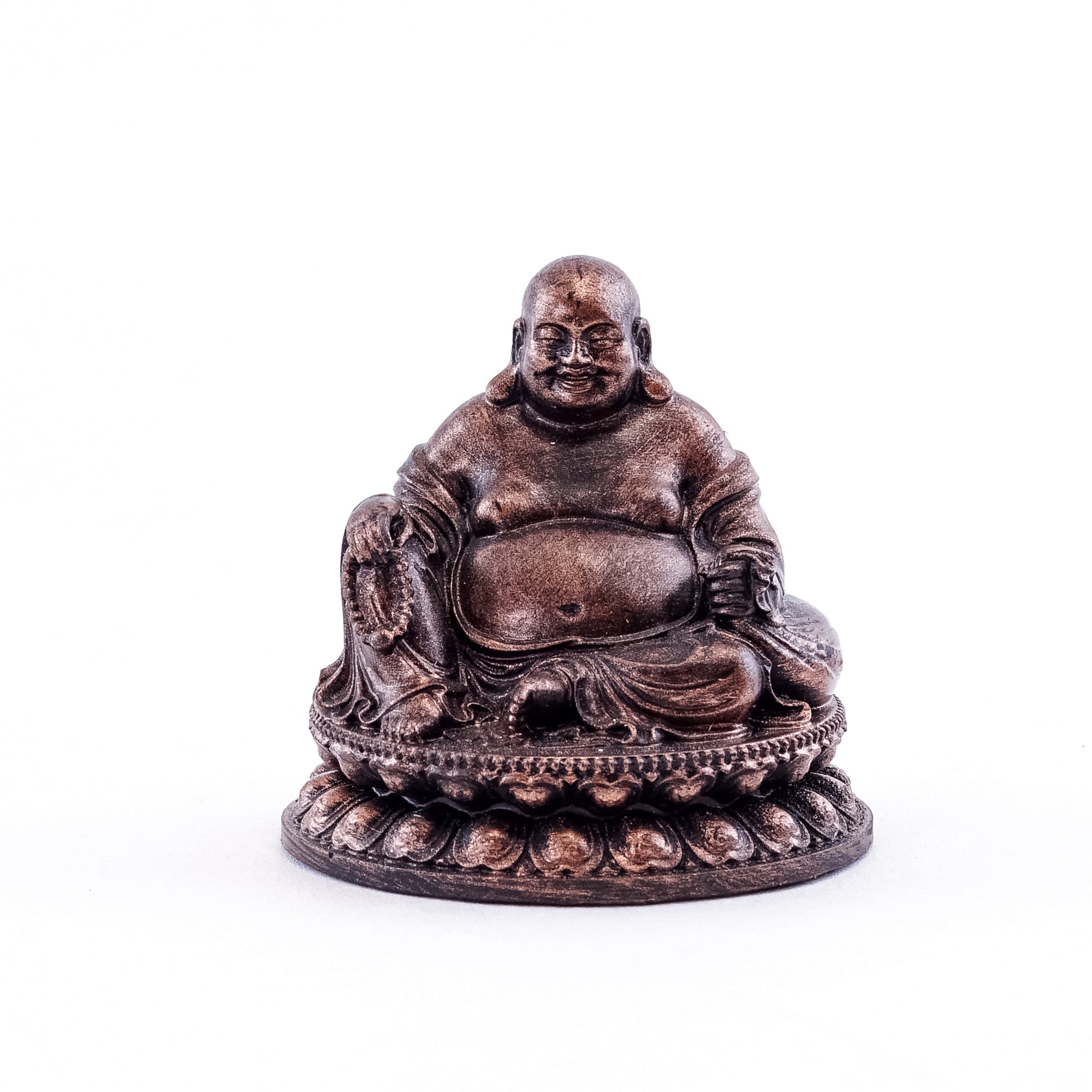 Bronze Happy Buddha Statue – Nouveau Crystals