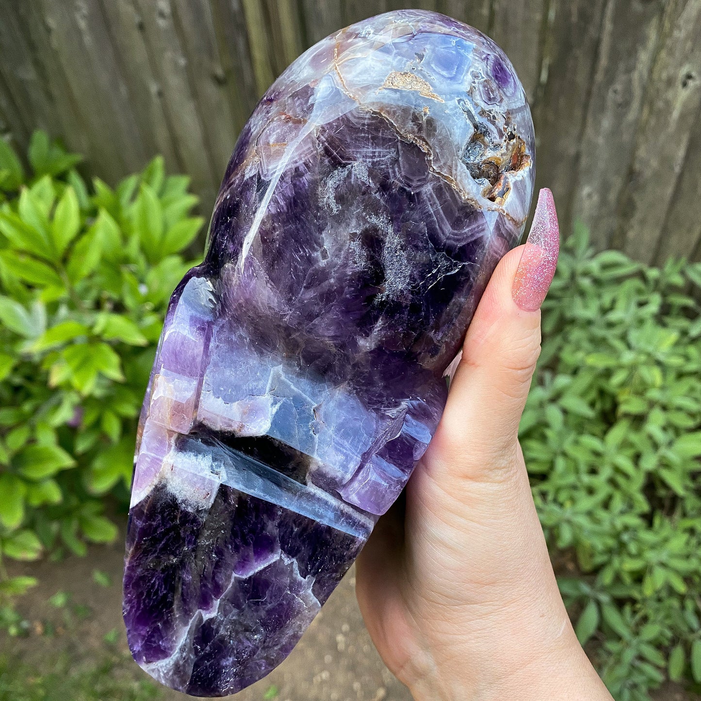 XL Amethyst Alien Skull