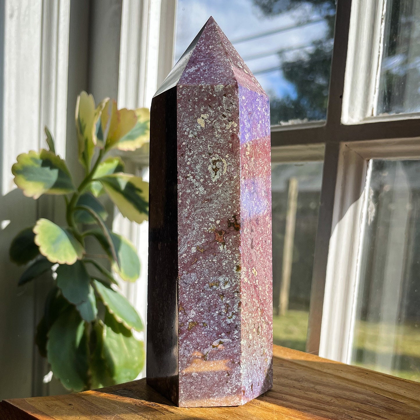 XL Rainbow Aura Ocean Jasper Tower