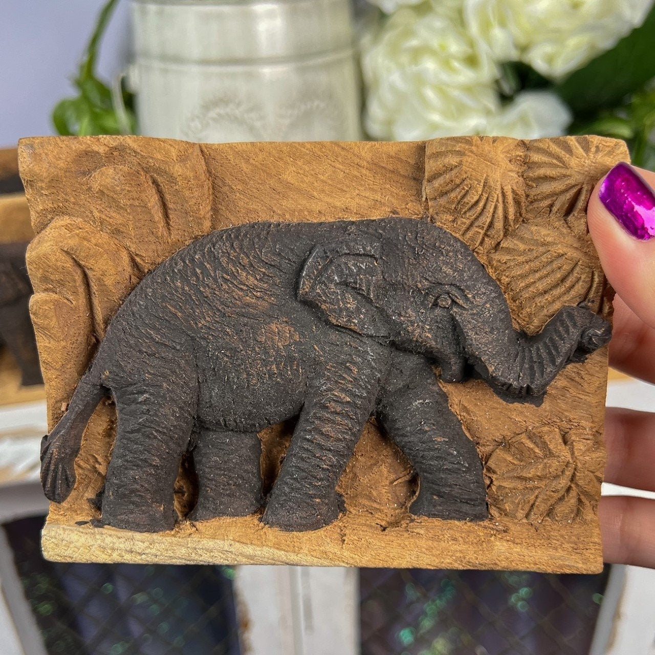 Wooden Elephant Plaques