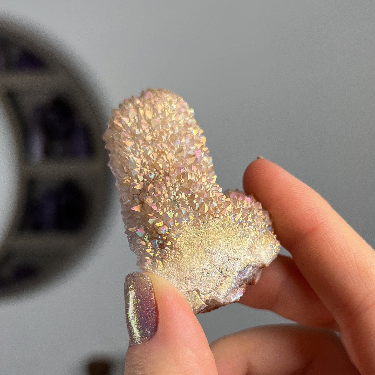 Rainbow Aura Spirit Quartz Cluster