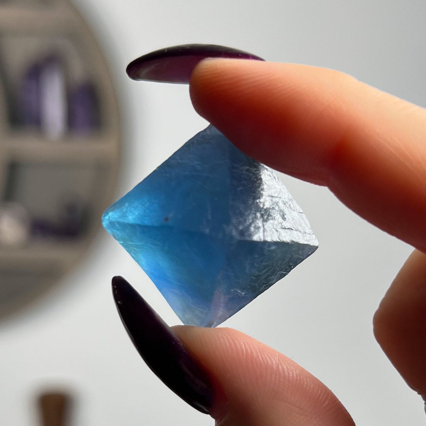 Blue Fluorite Octahedrons