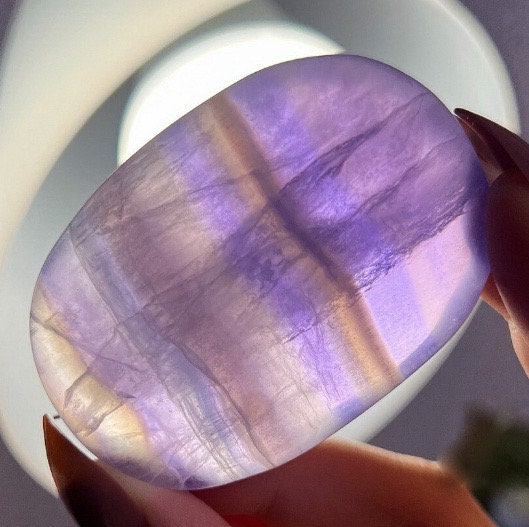 Purple Indigo Fluorite Palm Stones