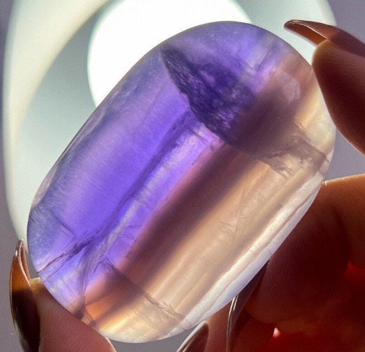 Purple Indigo Fluorite Palm Stones