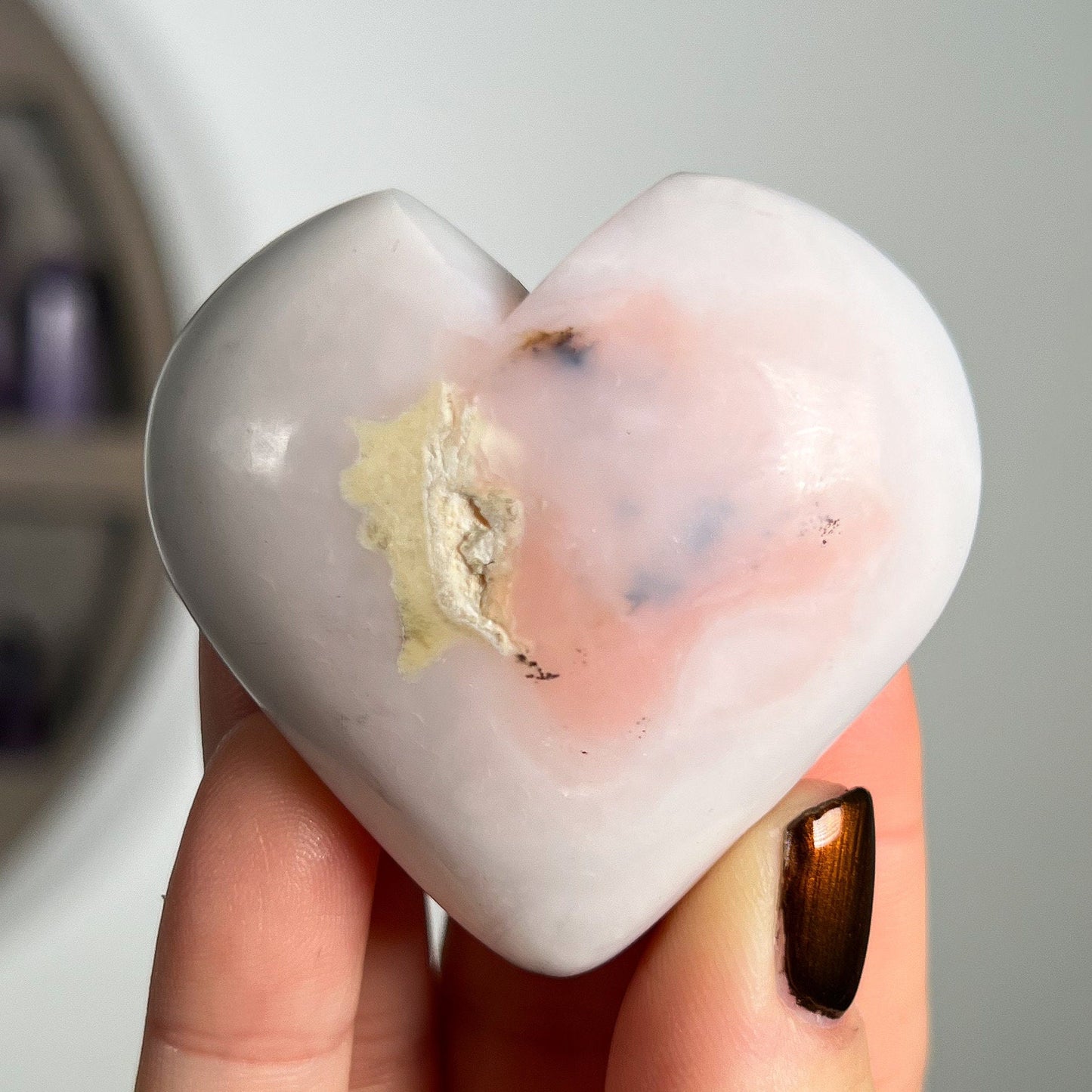 Pink Opal Heart