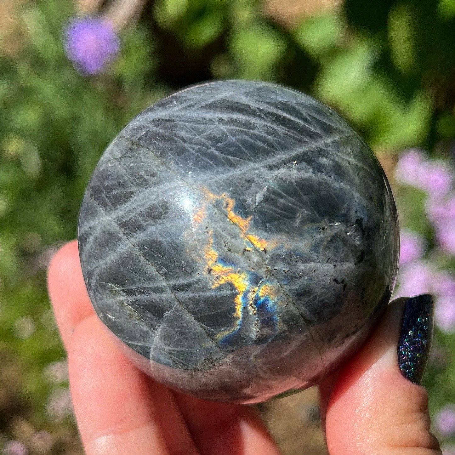 Purple Pink Labradorite Sphere
