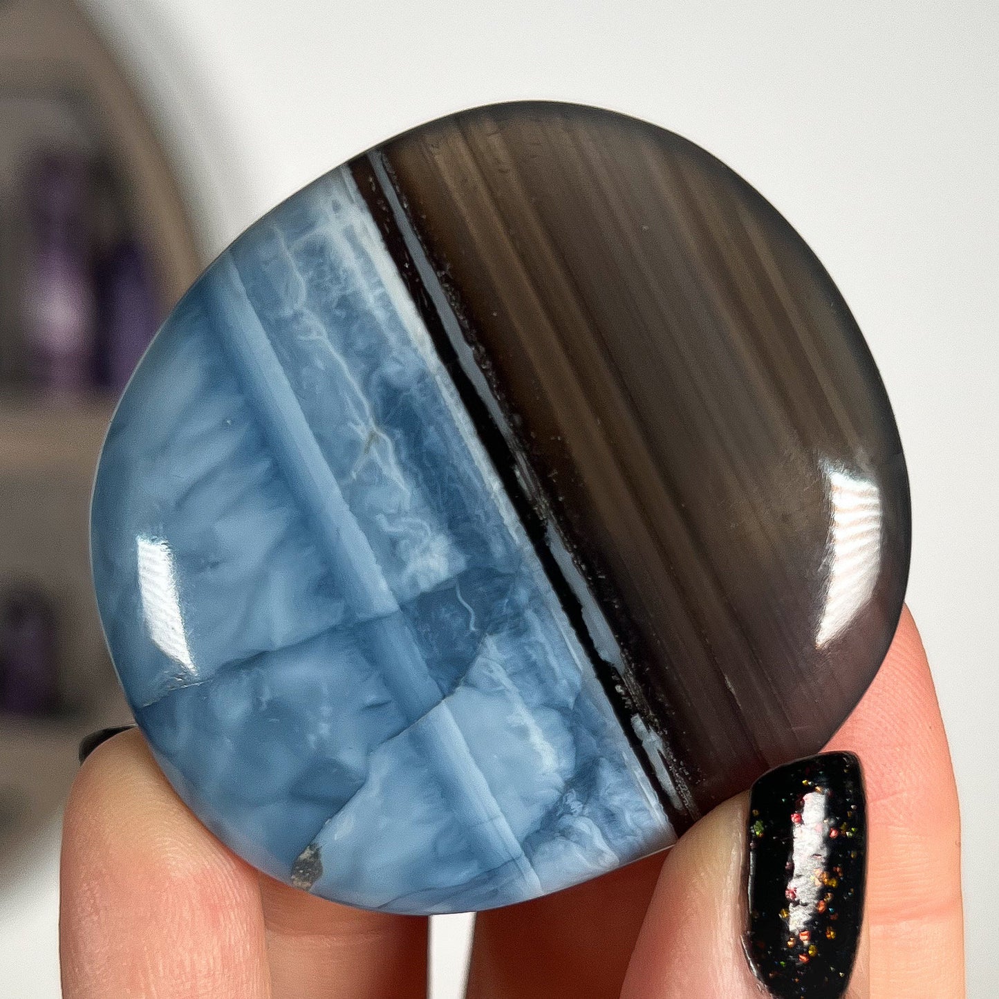 Blue Owyhee Opal Flat Palm