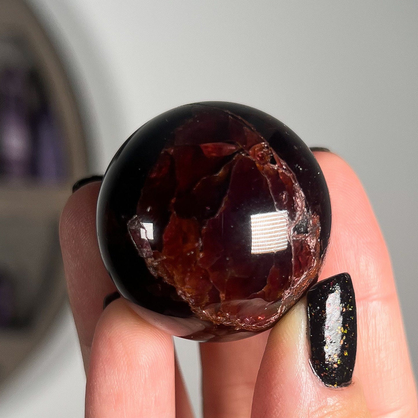 Star Almandine Garnet Sphere