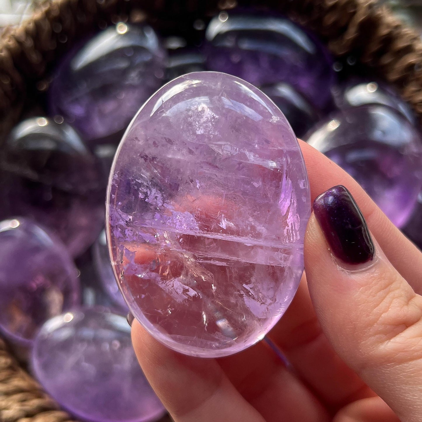Amethyst Palm Stones