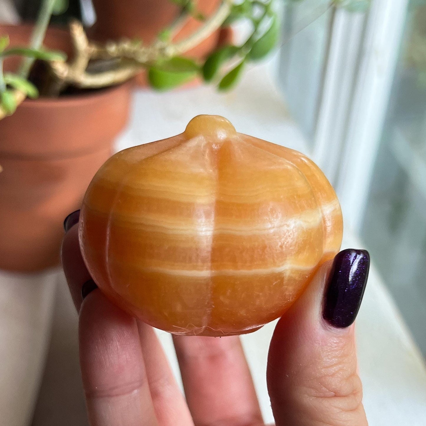 Orange Calcite Pumpkin