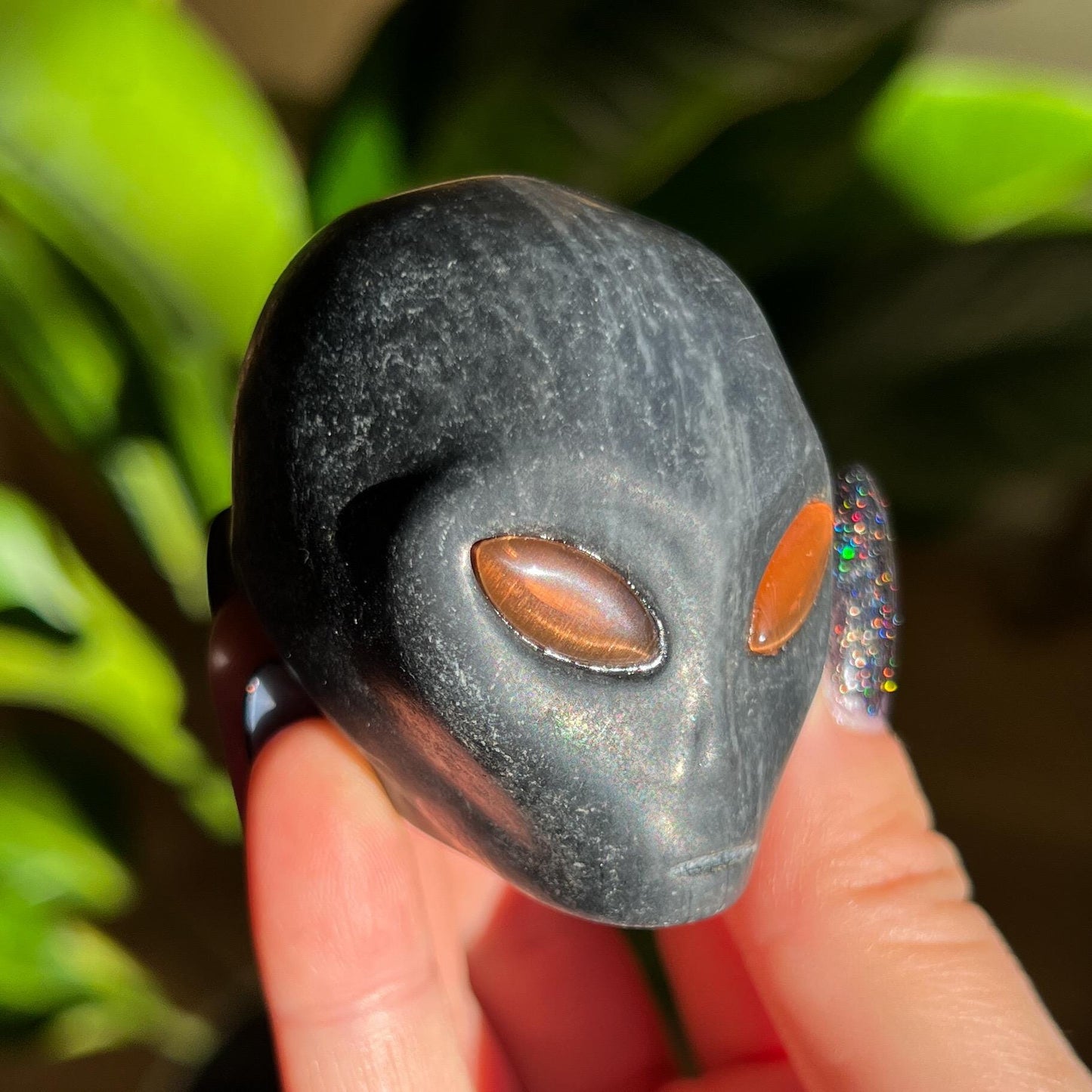 Alien Skull Crystal Statue