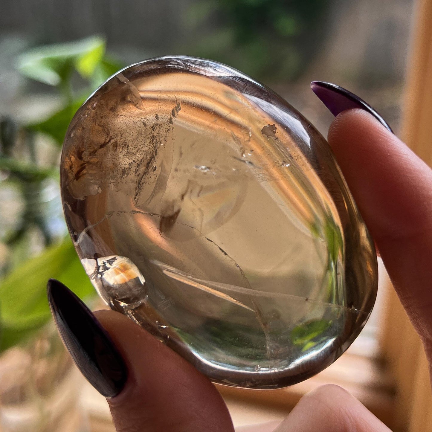 Rainbow Citrine Palm Stone