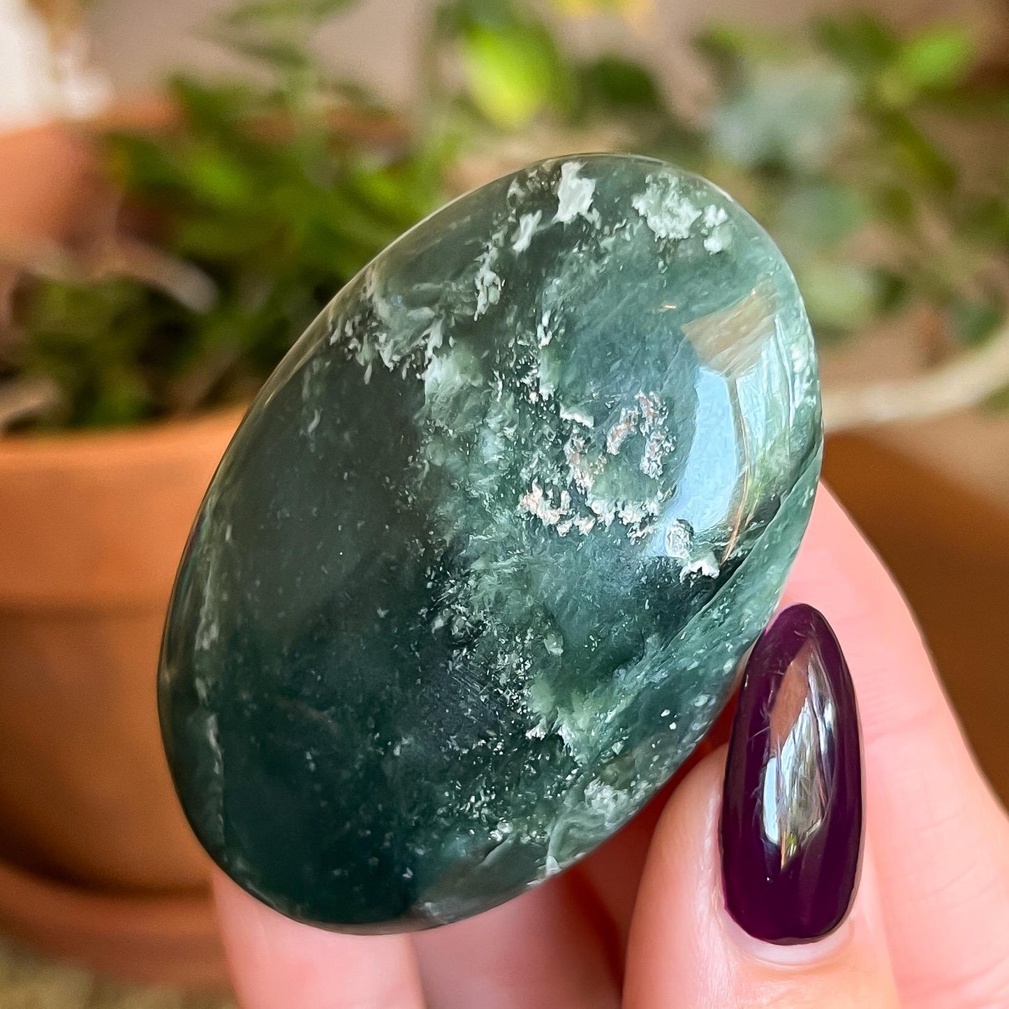 Green Jade Palm Stones