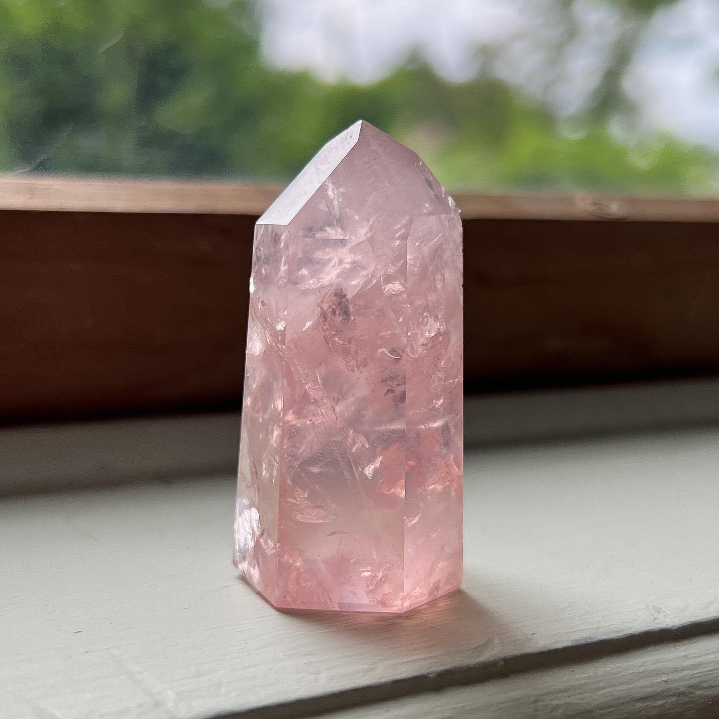 Gem Rose Quartz Point