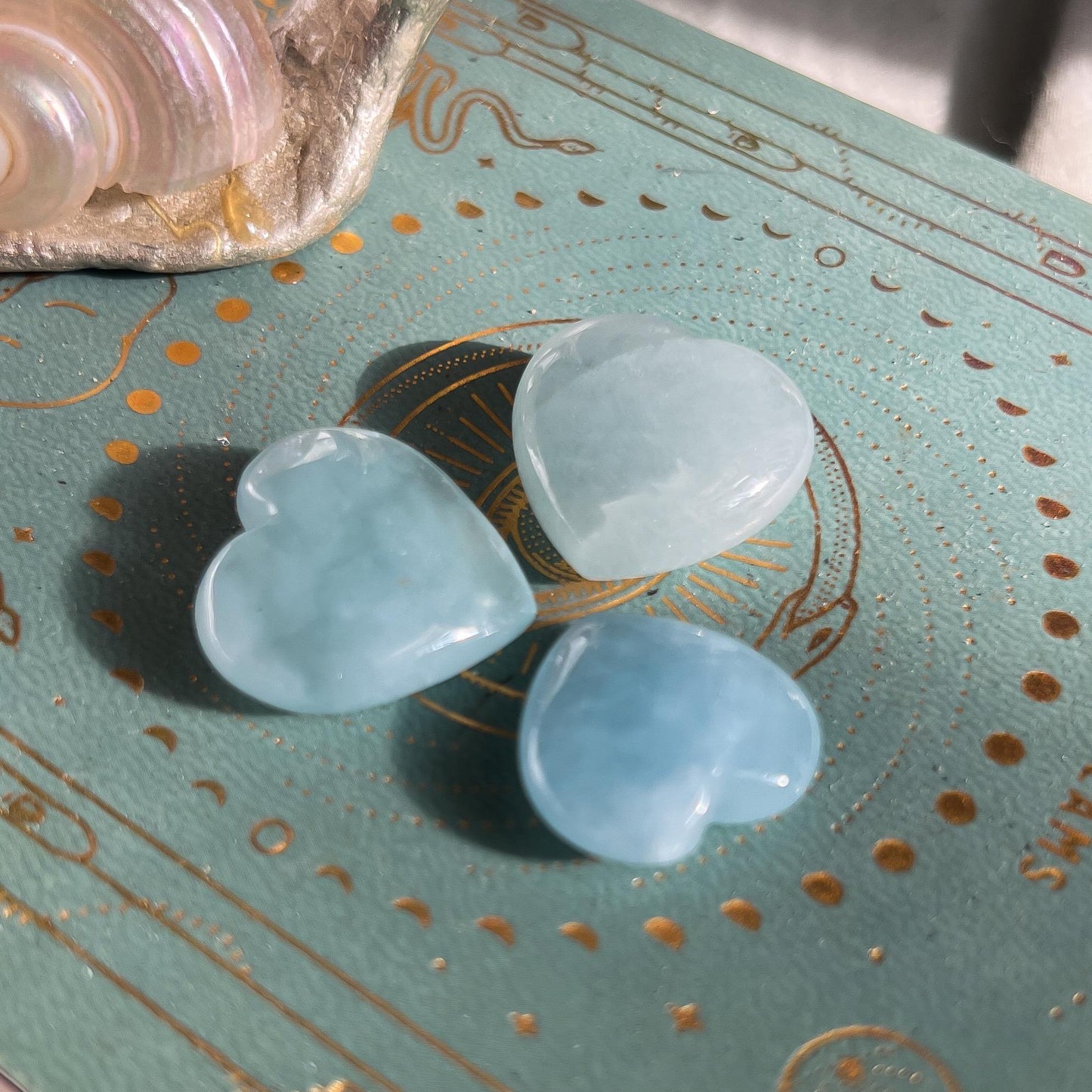 Aquamarine Heart Stone