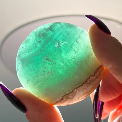 Caribbean Calcite Round Palm Stones