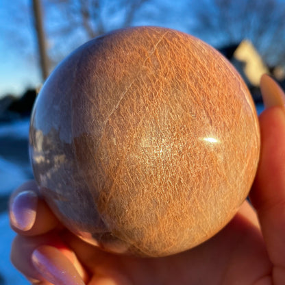 Peach Moonstone Sphere
