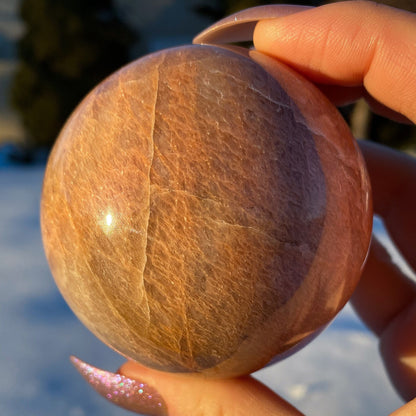 Peach Moonstone Sphere