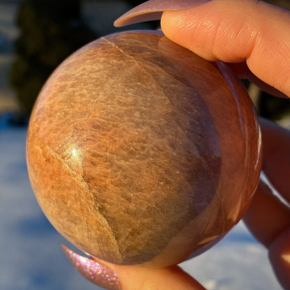 Peach Moonstone Sphere