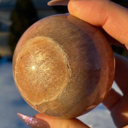 Peach Moonstone Sphere
