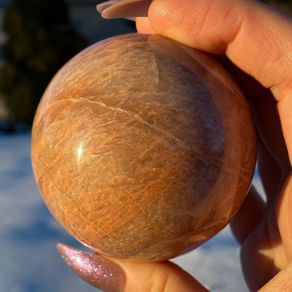 Peach Moonstone Sphere