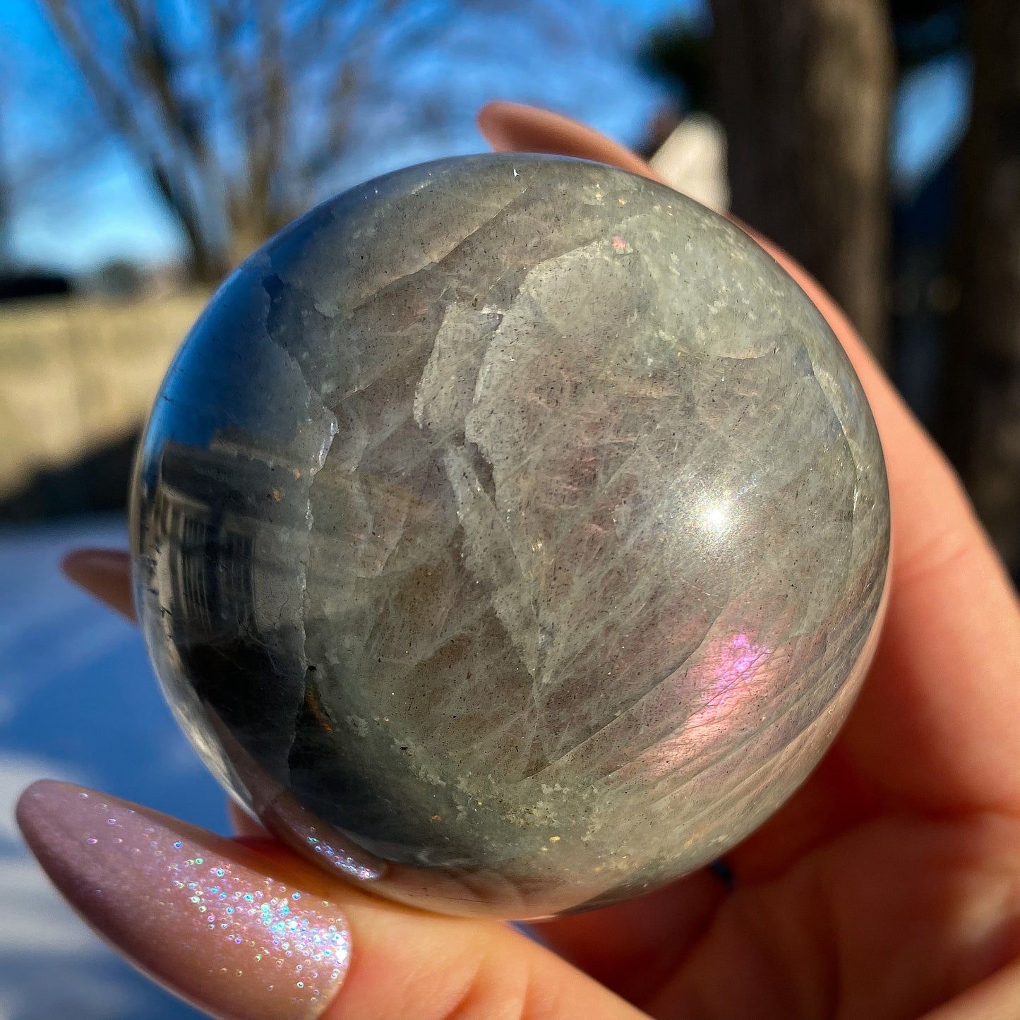 Purple Pink Labradorite