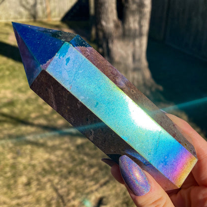 Rainbow Aura Ocean Jasper Tower