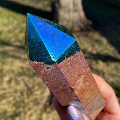 Rainbow Aura Ocean Jasper Tower