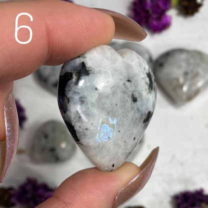 Rainbow Moonstone Heart