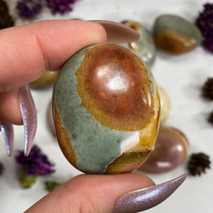 Small Polychrome Jasper Palm Stones