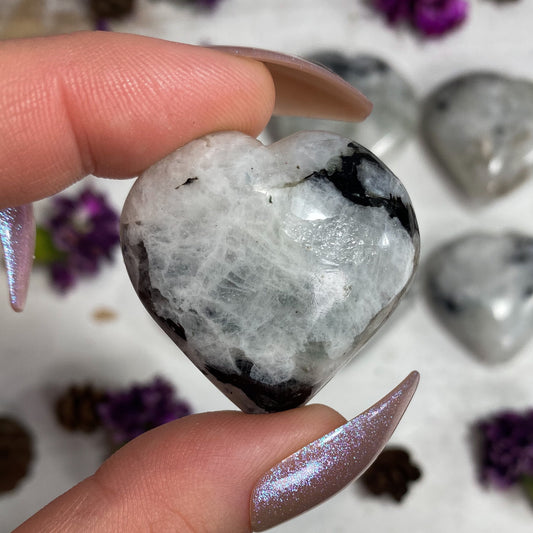 Rainbow Moonstone Heart