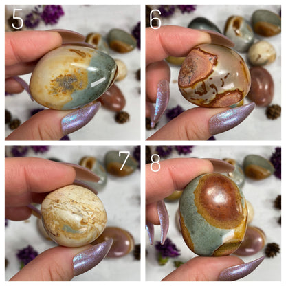 Small Polychrome Jasper Palm Stones