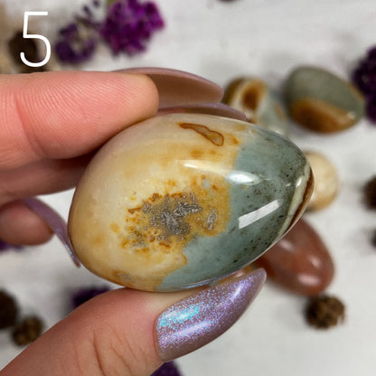 Small Polychrome Jasper Palm Stones