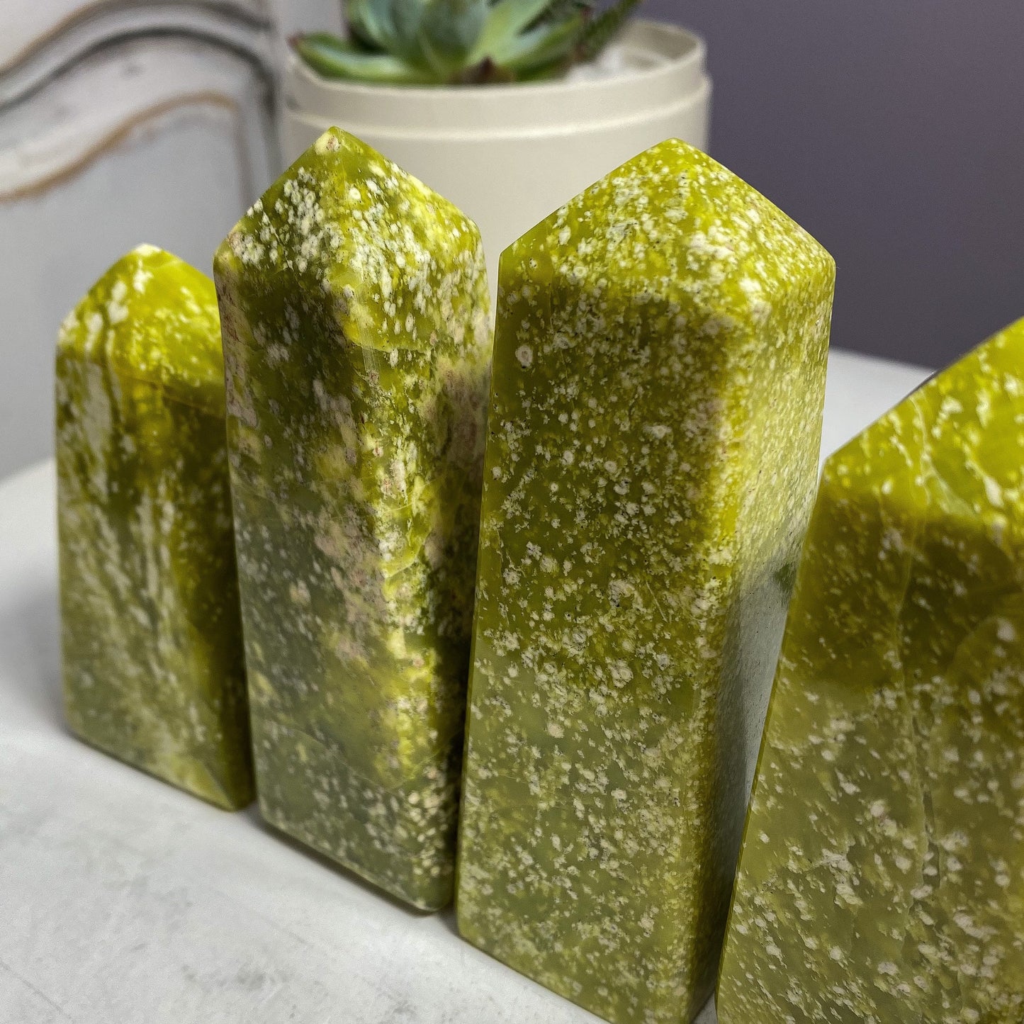 Lime Green Serpentine Towers