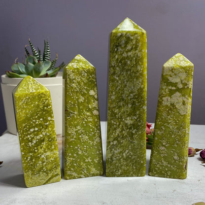 Lime Green Serpentine Towers