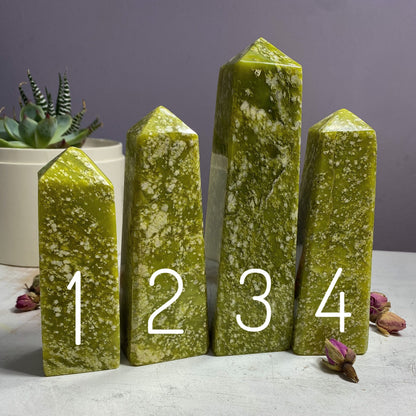Lime Green Serpentine Towers