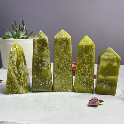 Lime Green Serpentine Towers