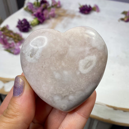 Flower Agate Heart
