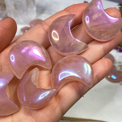 Aura Rose Quartz Moon