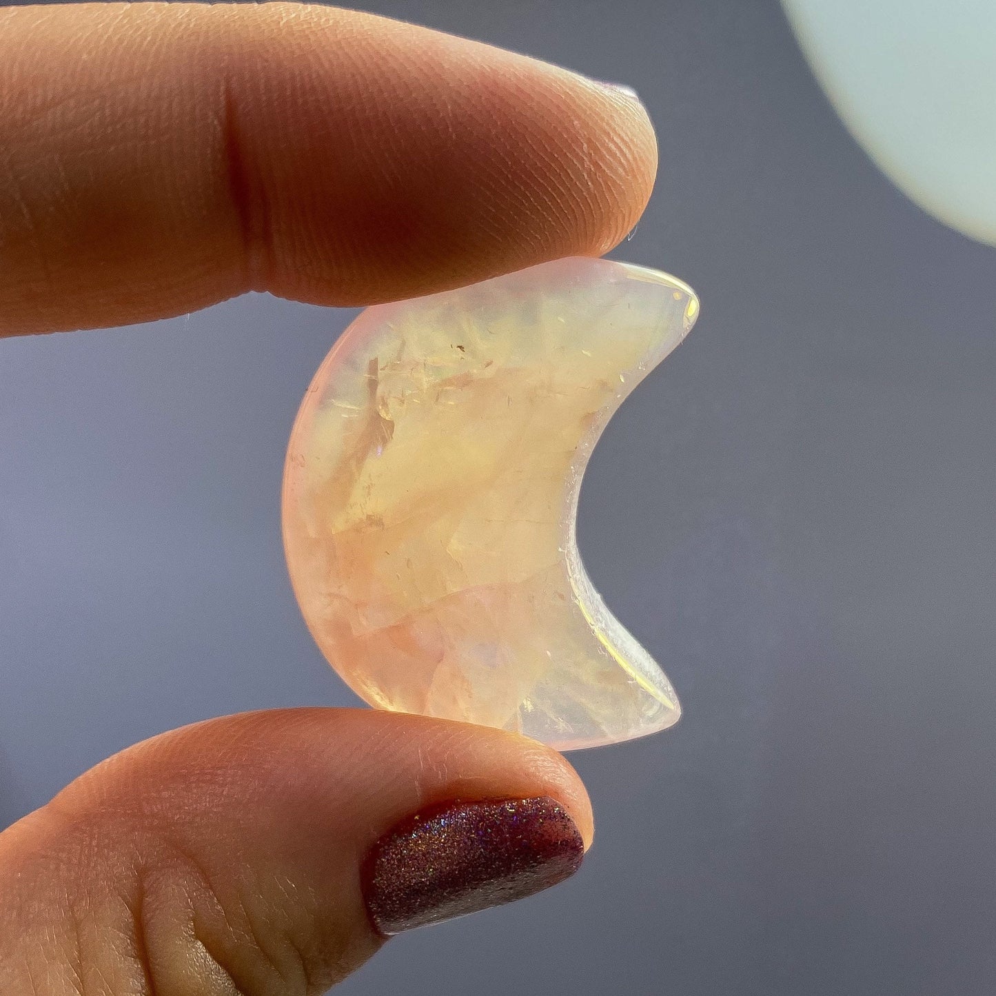 Aura Rose Quartz Moon