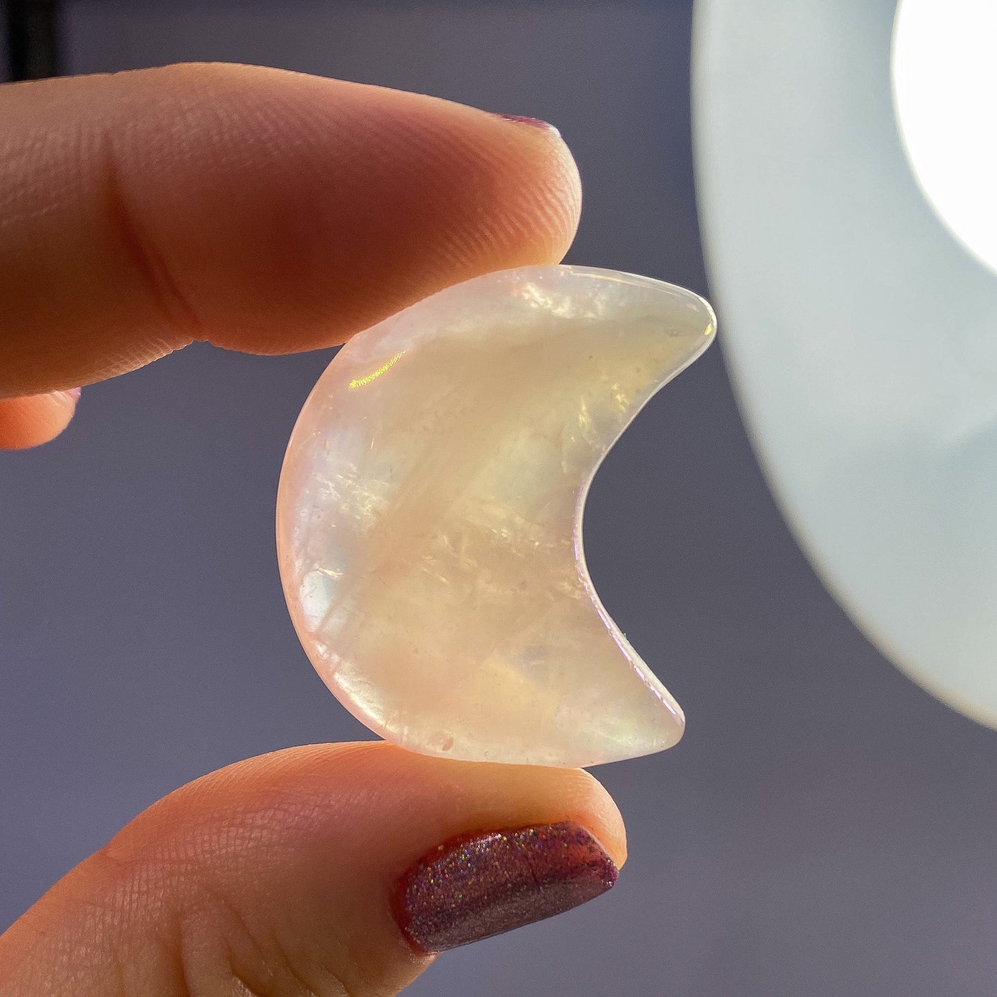 Aura Rose Quartz Moon