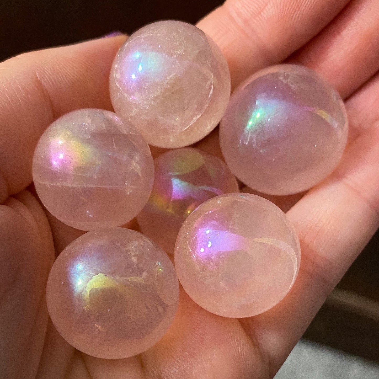 Star Aura Rose Quartz Sphere