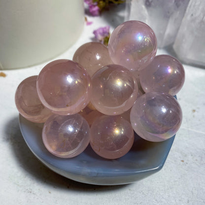 Star Aura Rose Quartz Sphere