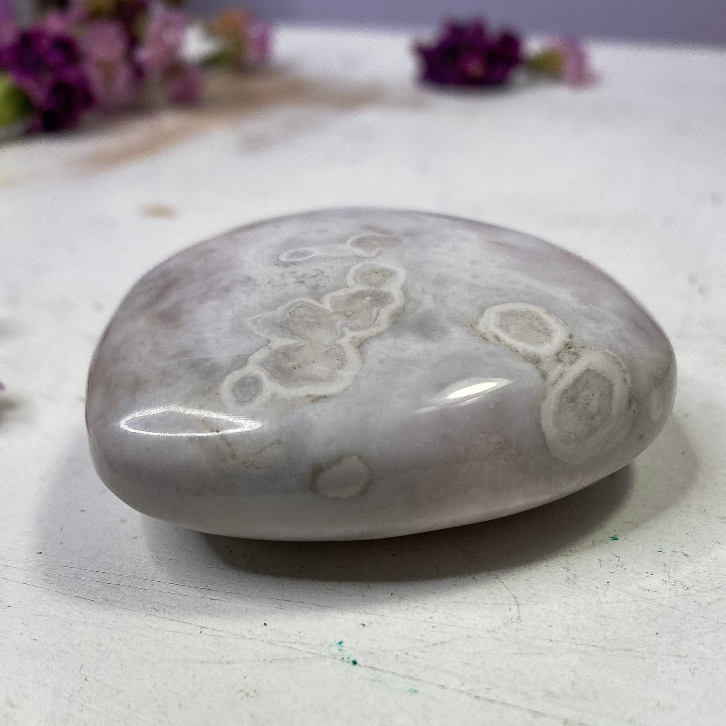 Flower Agate Heart