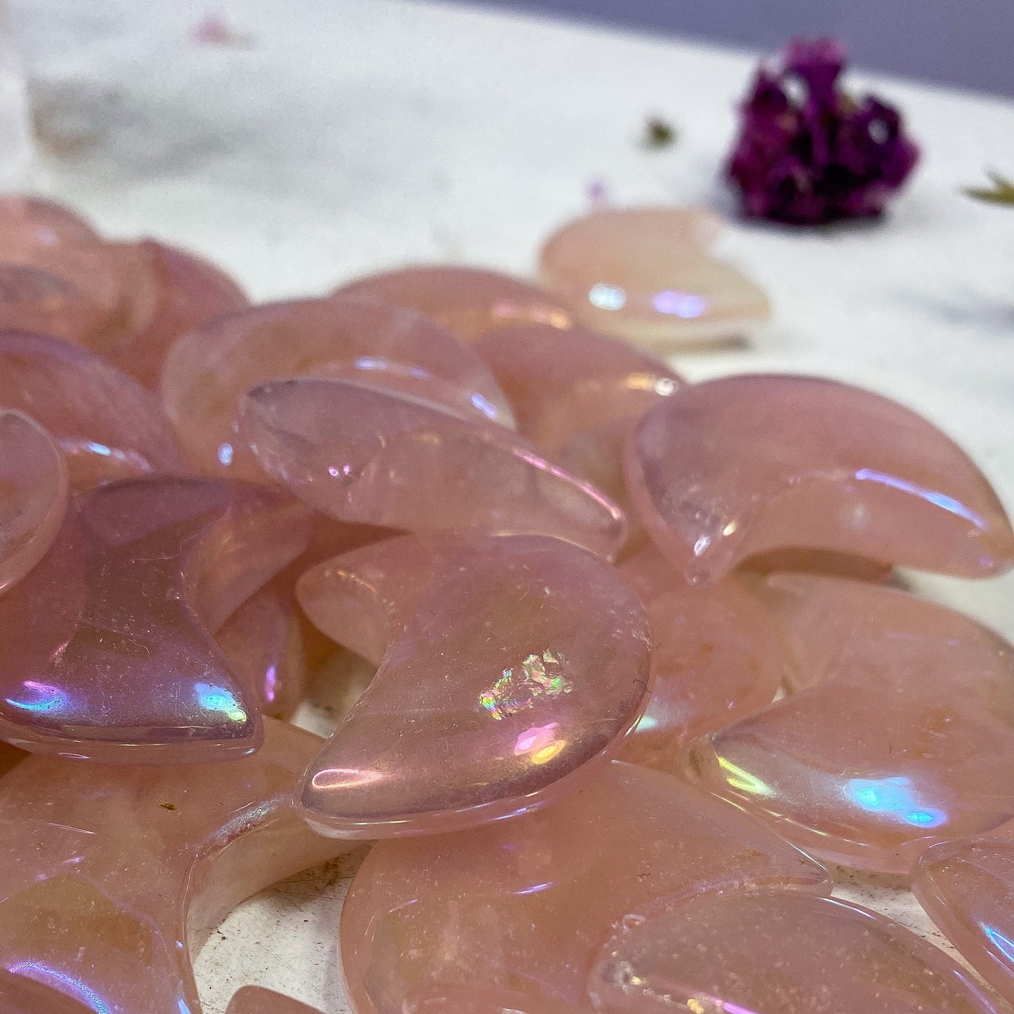 Aura Rose Quartz Moon