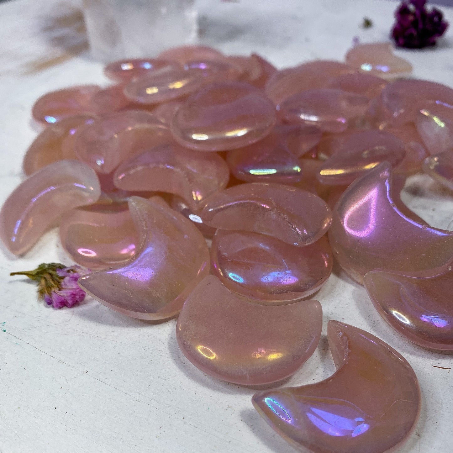 Aura Rose Quartz Moon
