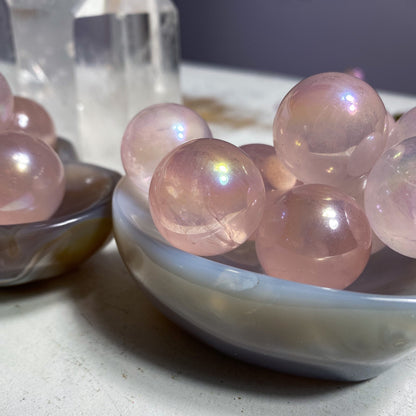 Star Aura Rose Quartz Sphere