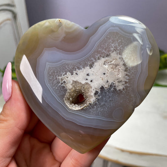 Banded Agate Heart
