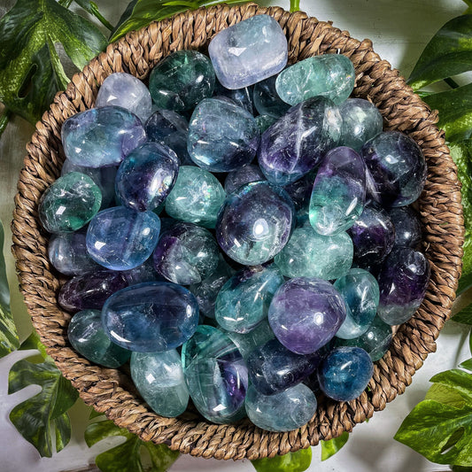 Rainbow Fluorite Tumbles
