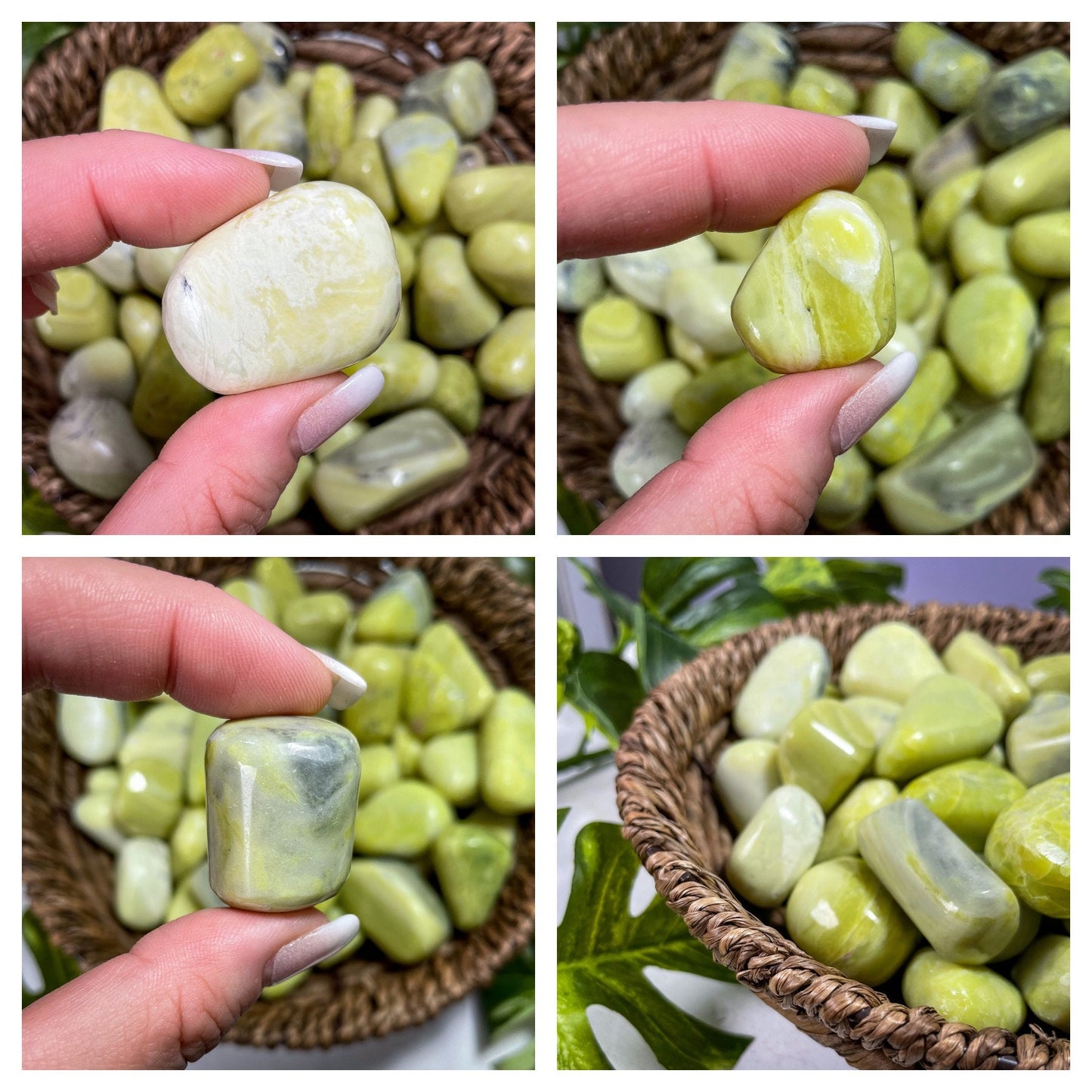 Lime Green Serpentine Tumbles